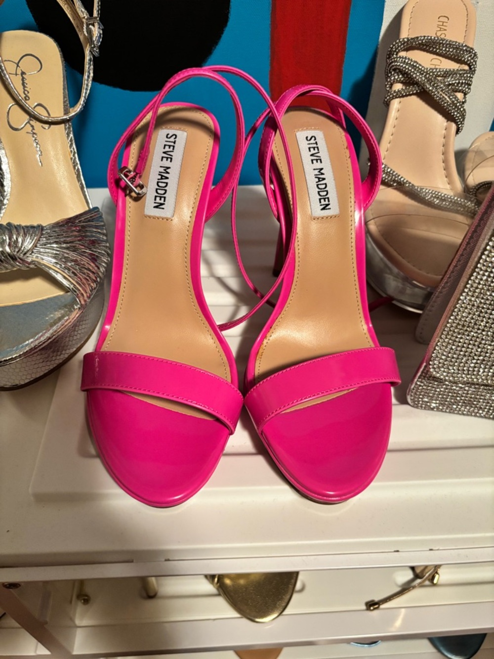 NWOB Steve Madden Wafer Hot Pink Patent (Brand New)